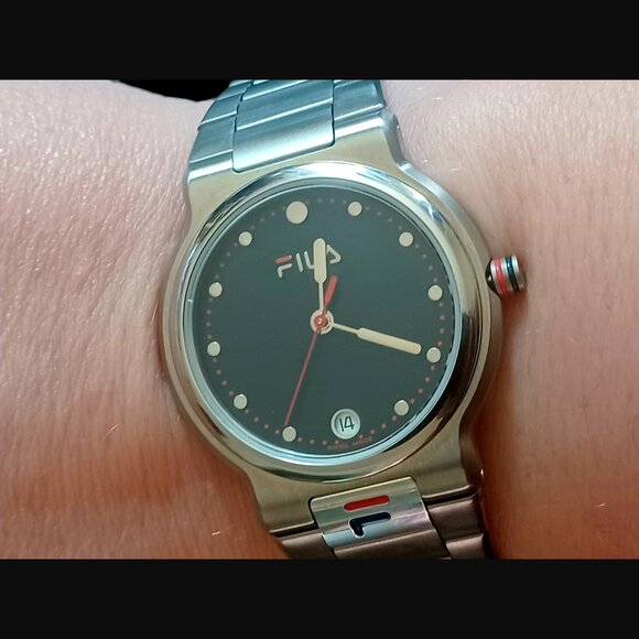 Unbranded Other - Vintage Fila Wiss Silver Tone Stainless Steel Water Resistant F200M Wristwatch